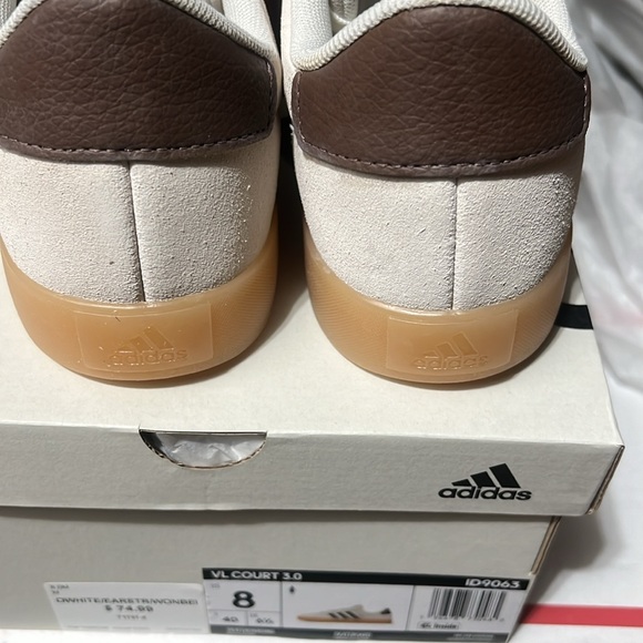 $75 Adidas Unisex Women Vl Court 3.0 White Skateboarding Shoes Size 6 To 10 - Picture 8 of 9
